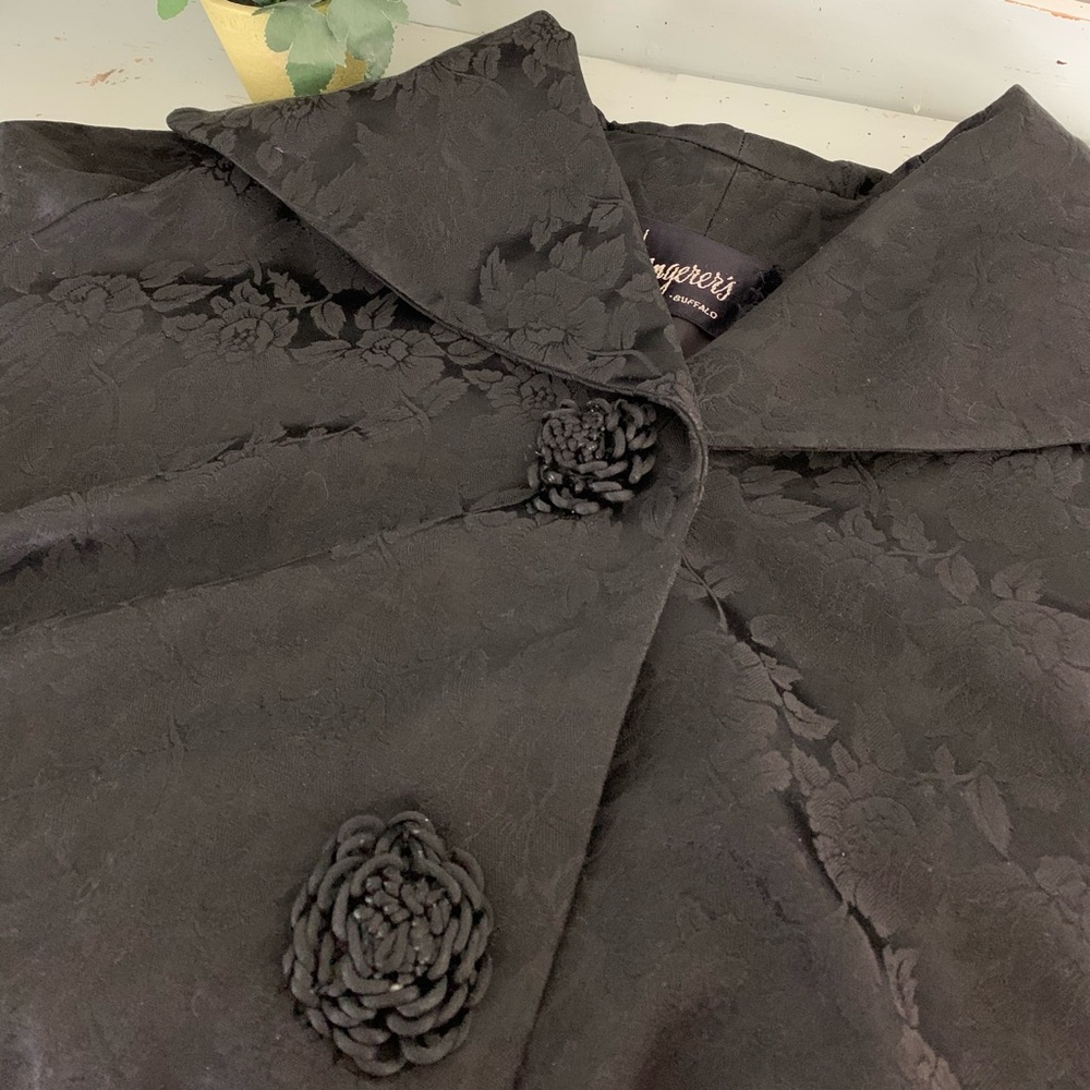 Vintage 1950s/1960s Damask Swing Coat Size M - Picture 6 of 8